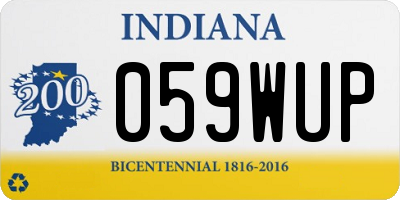 IN license plate 059WUP