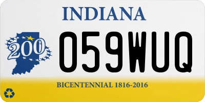 IN license plate 059WUQ