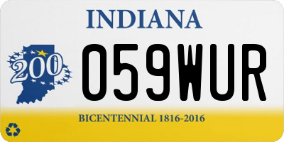 IN license plate 059WUR