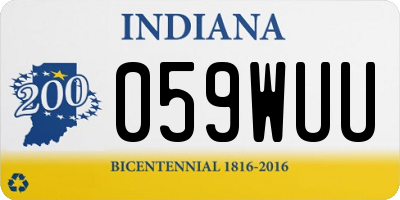 IN license plate 059WUU