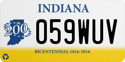 IN license plate 059WUV