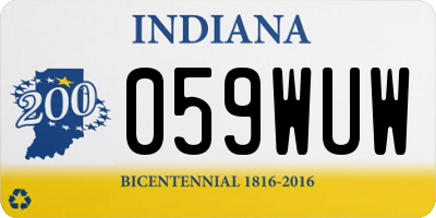 IN license plate 059WUW