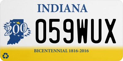 IN license plate 059WUX