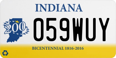 IN license plate 059WUY