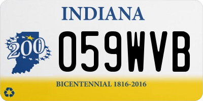 IN license plate 059WVB