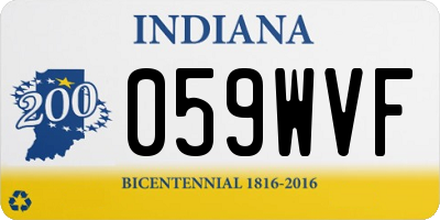 IN license plate 059WVF