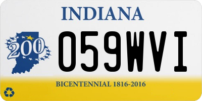 IN license plate 059WVI