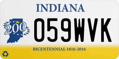 IN license plate 059WVK