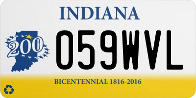 IN license plate 059WVL