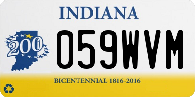 IN license plate 059WVM