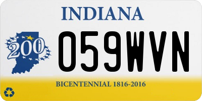 IN license plate 059WVN