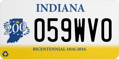 IN license plate 059WVO