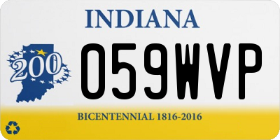 IN license plate 059WVP