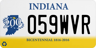 IN license plate 059WVR