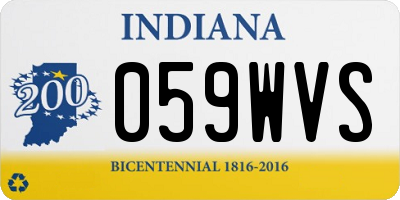 IN license plate 059WVS