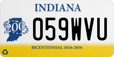 IN license plate 059WVU