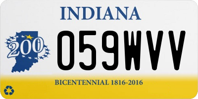 IN license plate 059WVV