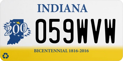 IN license plate 059WVW