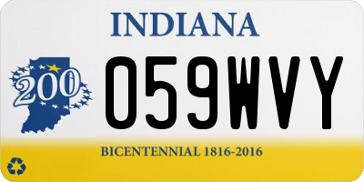 IN license plate 059WVY