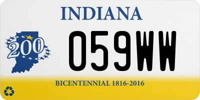 IN license plate 059WW