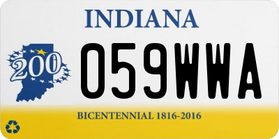 IN license plate 059WWA