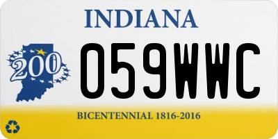 IN license plate 059WWC