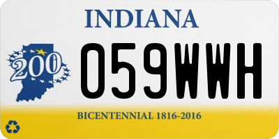 IN license plate 059WWH