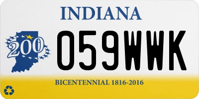 IN license plate 059WWK