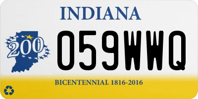 IN license plate 059WWQ