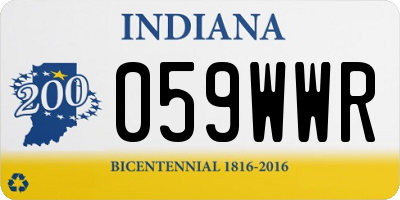 IN license plate 059WWR
