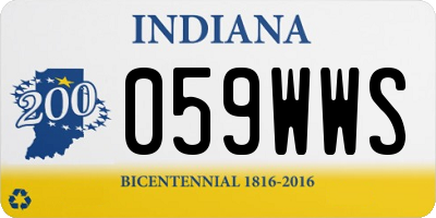 IN license plate 059WWS