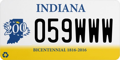 IN license plate 059WWW