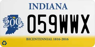 IN license plate 059WWX