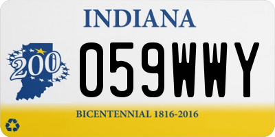 IN license plate 059WWY