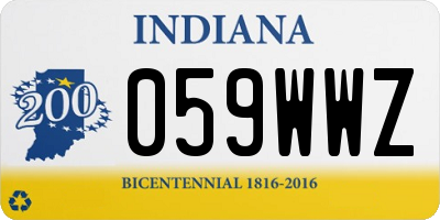 IN license plate 059WWZ