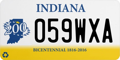 IN license plate 059WXA