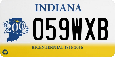IN license plate 059WXB
