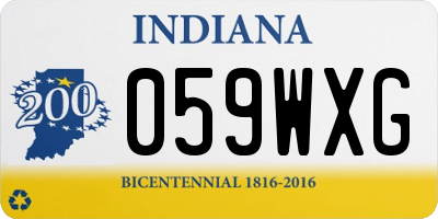 IN license plate 059WXG