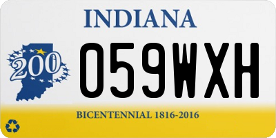 IN license plate 059WXH