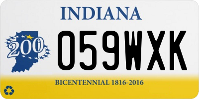 IN license plate 059WXK