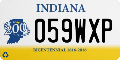 IN license plate 059WXP