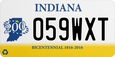 IN license plate 059WXT