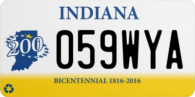 IN license plate 059WYA