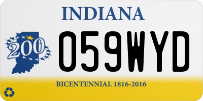 IN license plate 059WYD