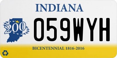 IN license plate 059WYH