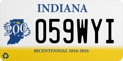 IN license plate 059WYI