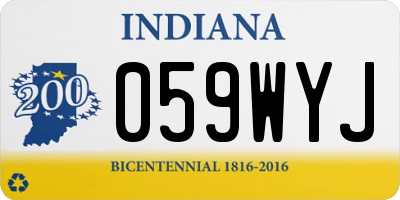 IN license plate 059WYJ