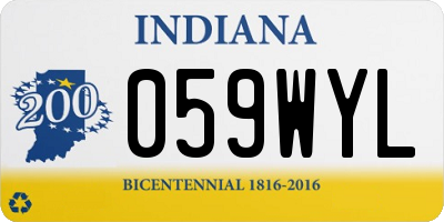 IN license plate 059WYL