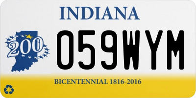 IN license plate 059WYM