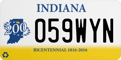IN license plate 059WYN